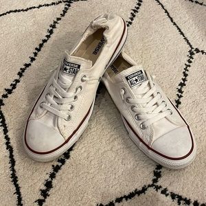 White Converse All Stars w/ Elastic